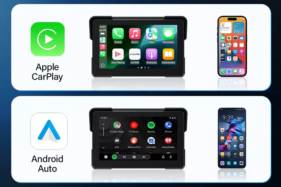 Compatibilité CarPlay et Android Auto